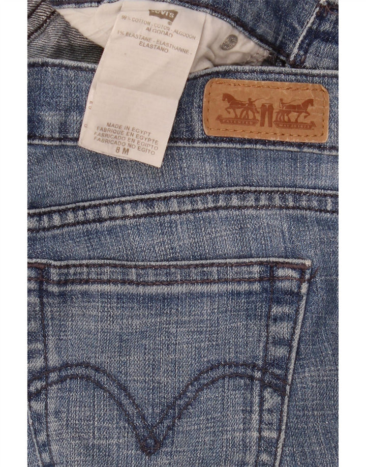 Damskie dżinsy Levi's 505 Straight US 8 Medium W33 L32 Niebieska bawełna