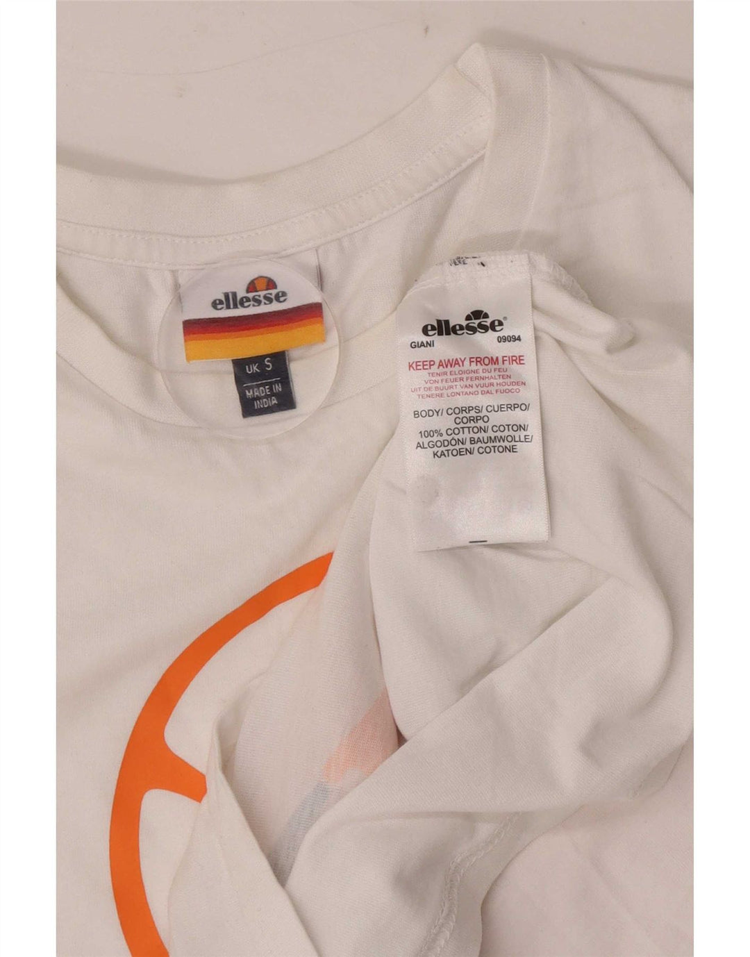 Męski T-shirt z grafiką Ellesse, mały, biały, bawełniany
