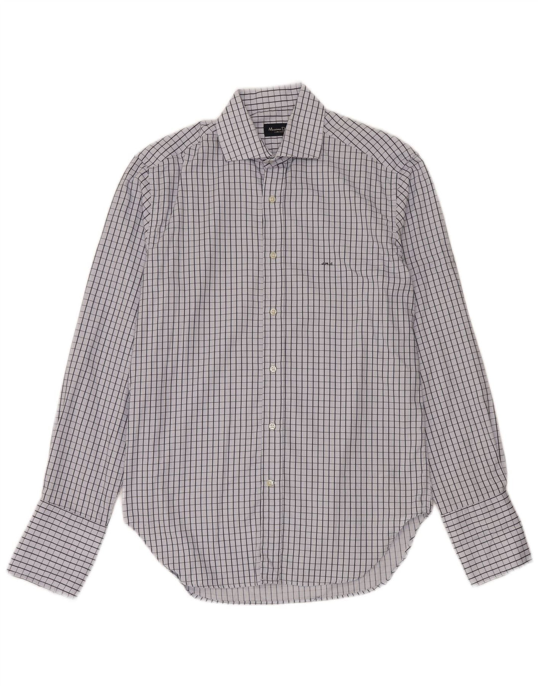 Męska koszula formalna Massimo Dutti rozmiar 41 16, duża, niebieska bawełniana krata