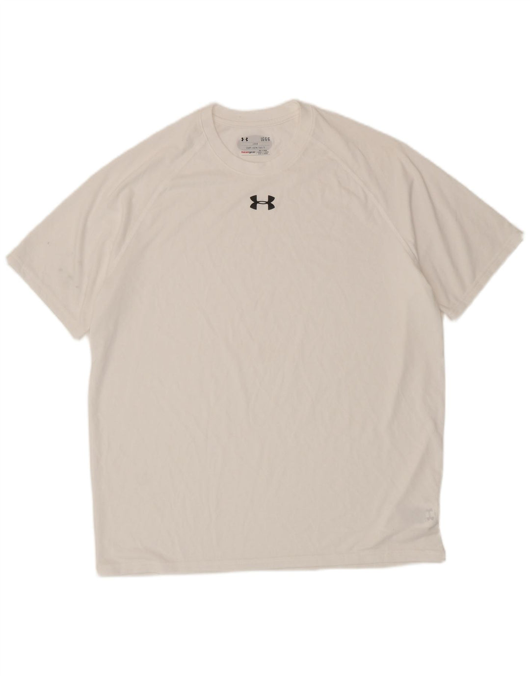 Męski T-shirt UNDER ARMOUR Heat Gear, duży, biały, poliestrowy