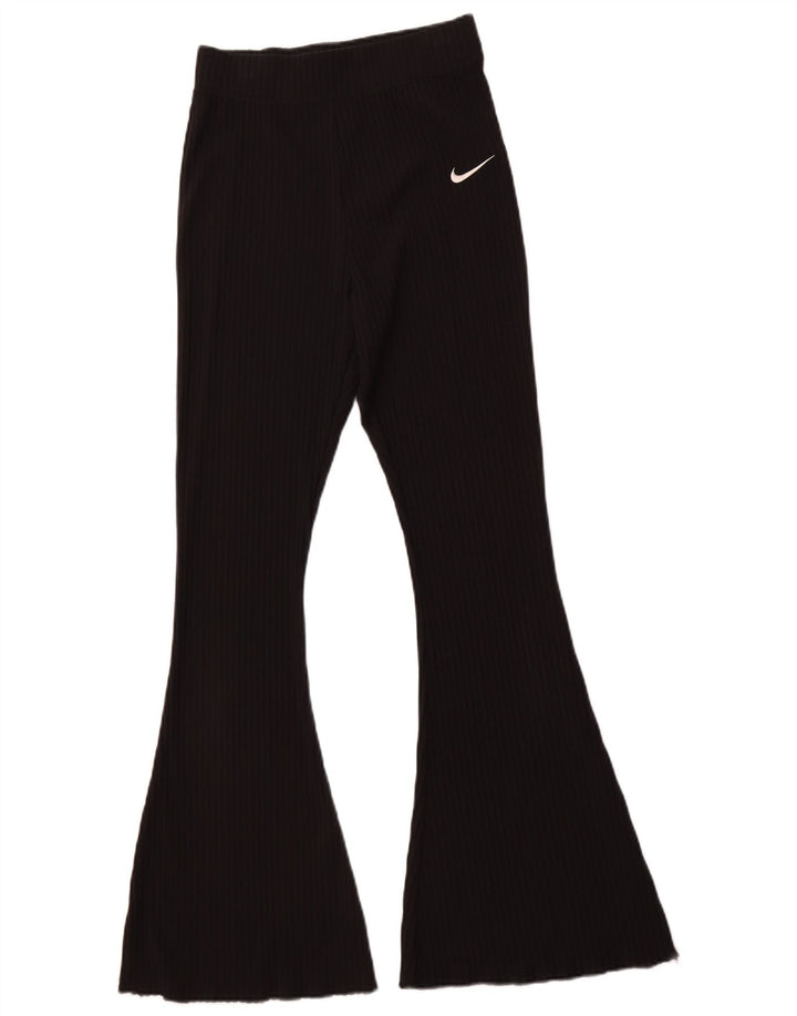 Damskie spodnie dresowe NIKE Flare UK 8, małe, czarne, bawełniane