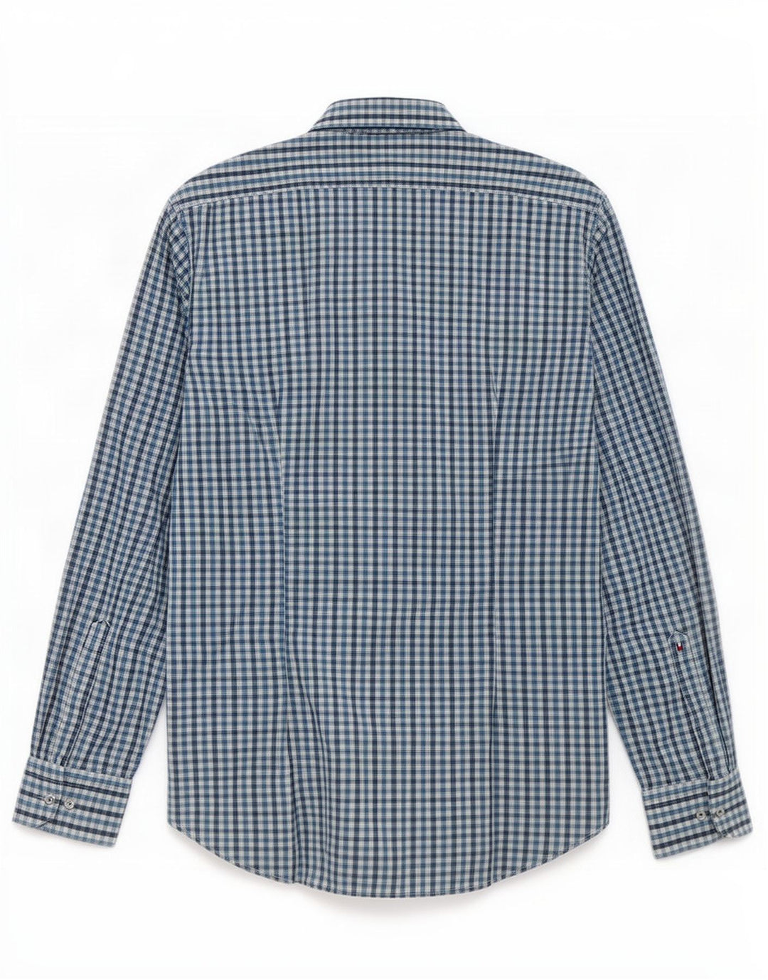 Męska dopasowana koszula Tommy Hilfiger rozmiar 39 15 1/2 średnia niebieska kratka