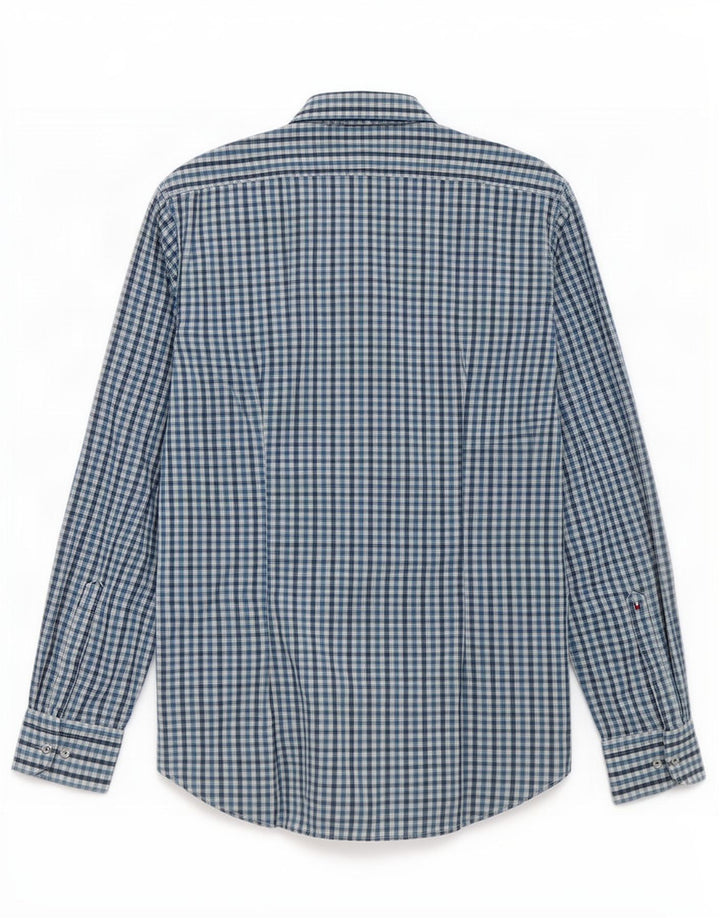 Męska dopasowana koszula Tommy Hilfiger rozmiar 39 15 1/2 średnia niebieska kratka