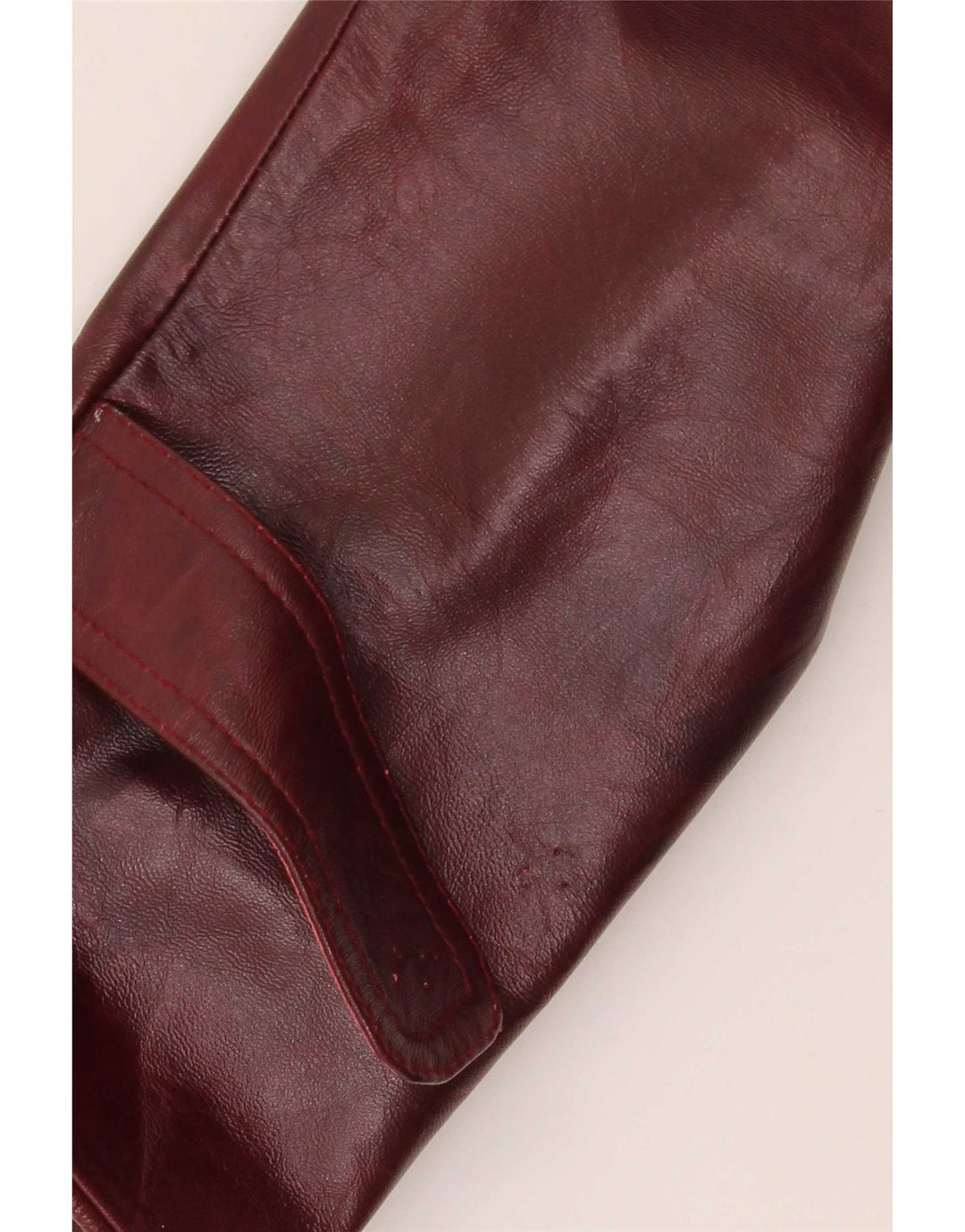 Kurtka skórzana damska Vintage UK 26 5XL Burgundowa