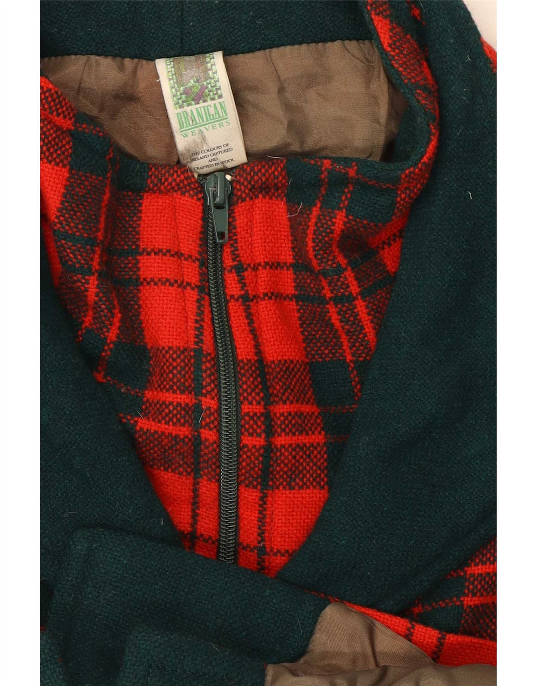 Płaszcz damski Branigan UK 18 XL, wełniany w czerwoną kratę