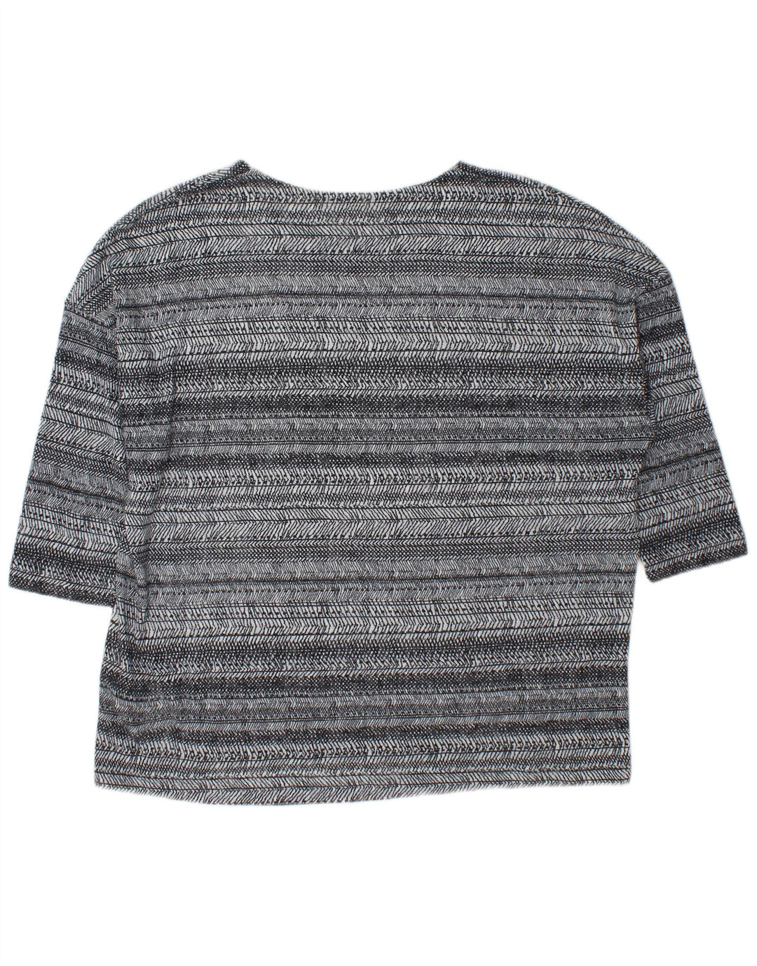 Marks & Spencer Damski top oversize z rękawem 3/4, UK 18 XL, szare paski