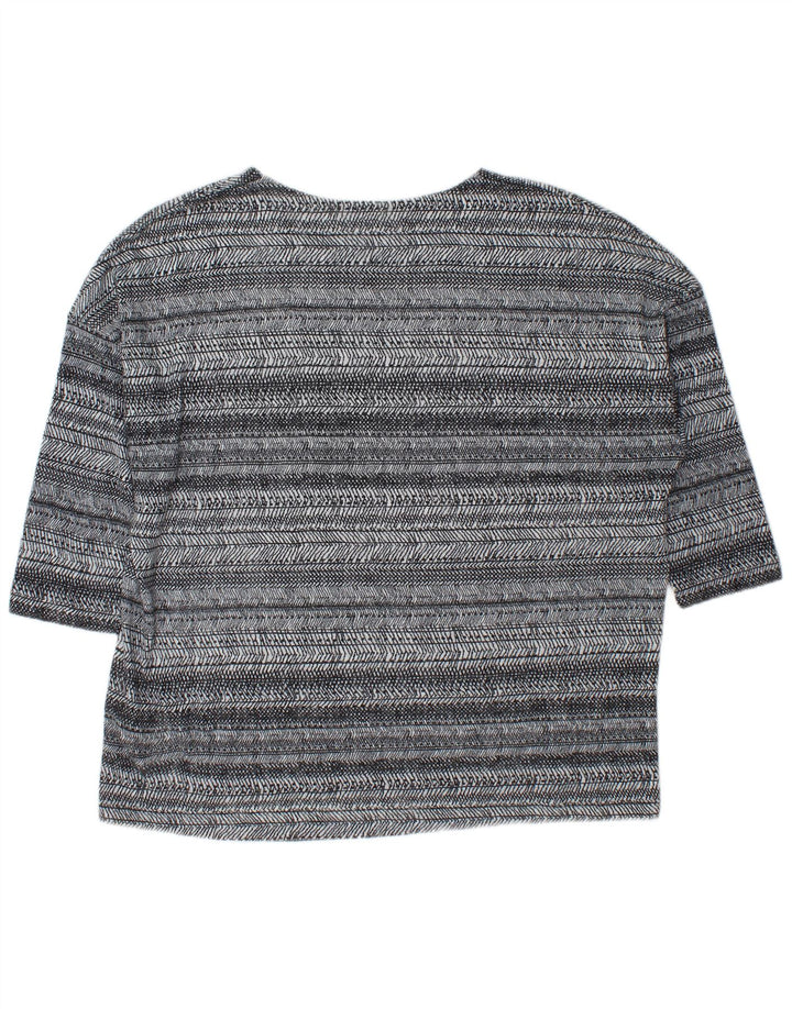 Marks & Spencer Damski top oversize z rękawem 3/4, UK 18 XL, szare paski