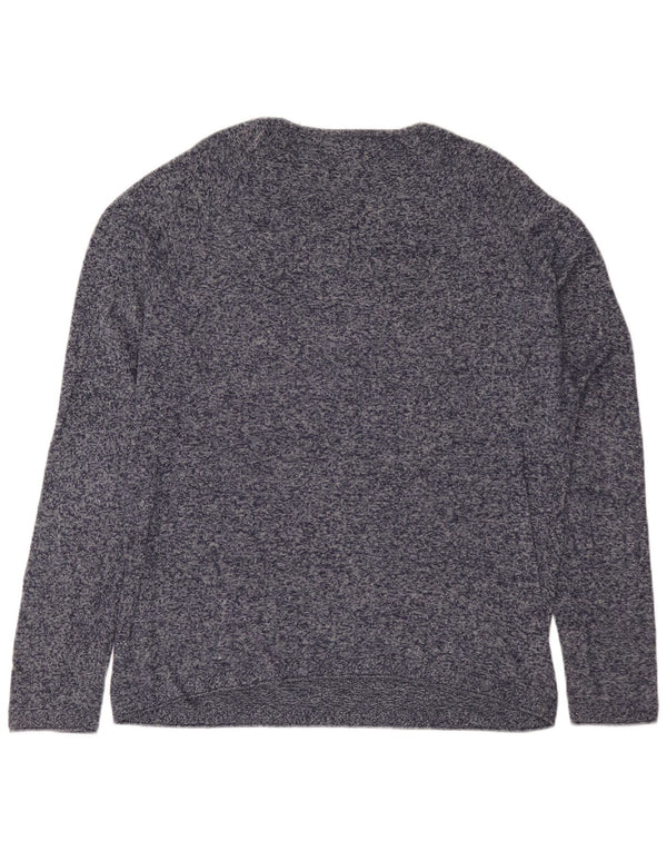 Męski sweter Zara z dekoltem w łódkę XL, granatowy, nakrapiany