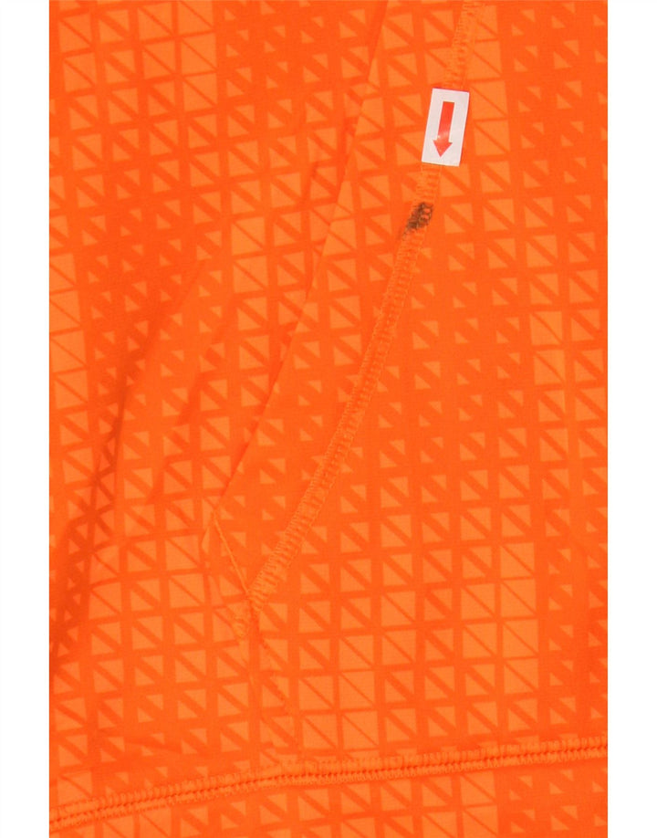 UNDER ARMOUR Mens Graphic Hoodie Jumper Small Orange Geometric Vintage Under Armour and Second-Hand Under Armour from Messina Hembry 