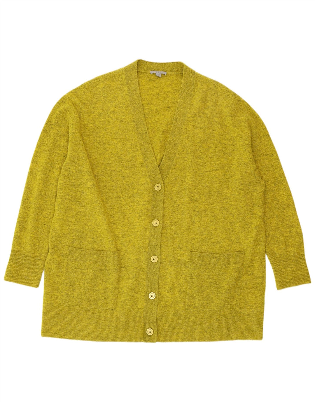 COS Damski sweter oversize o przedłużonym fasonie, UK 14, średni, zielony, nakrapiany