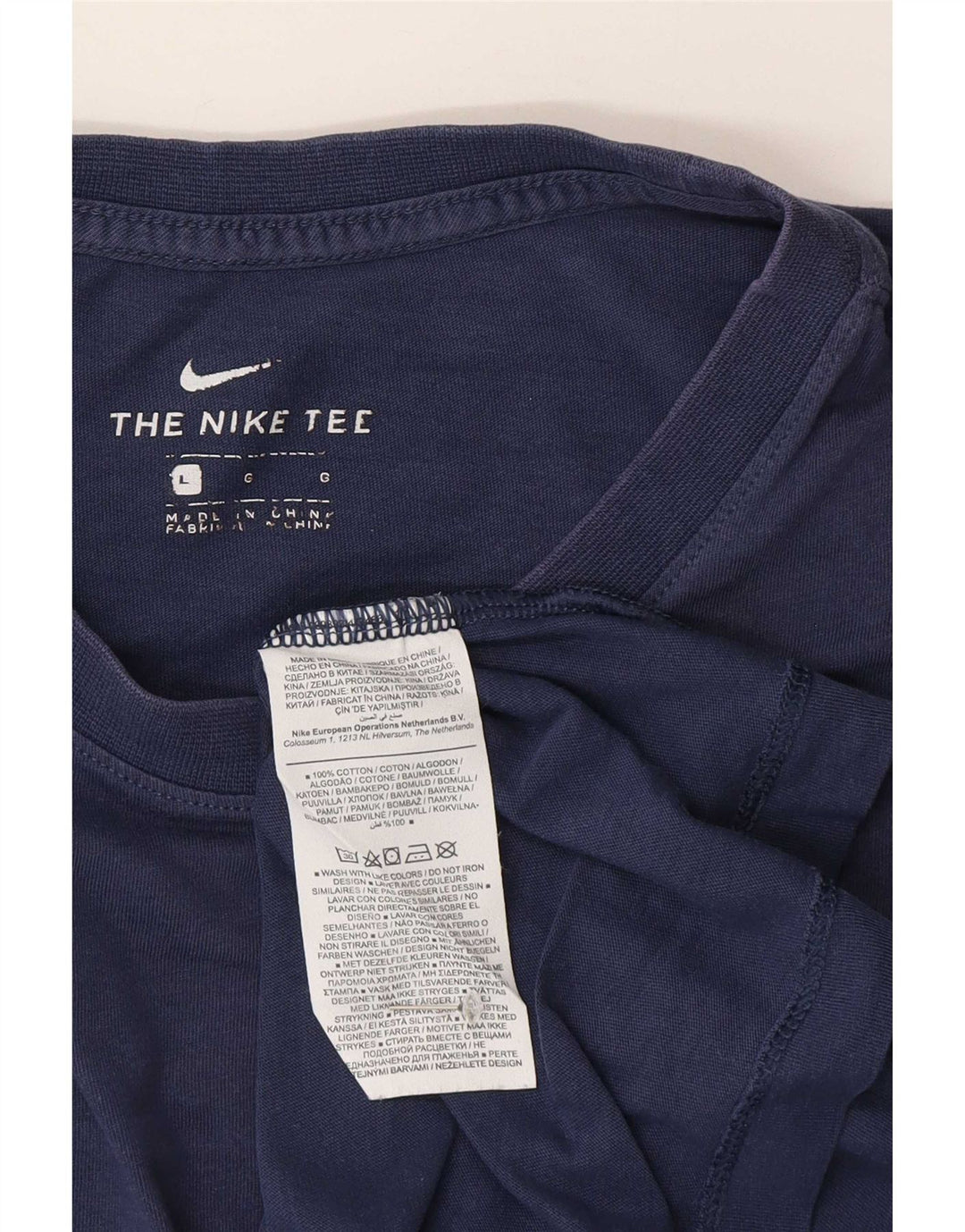 T-shirt męski Nike, duży, granatowy, bawełniany