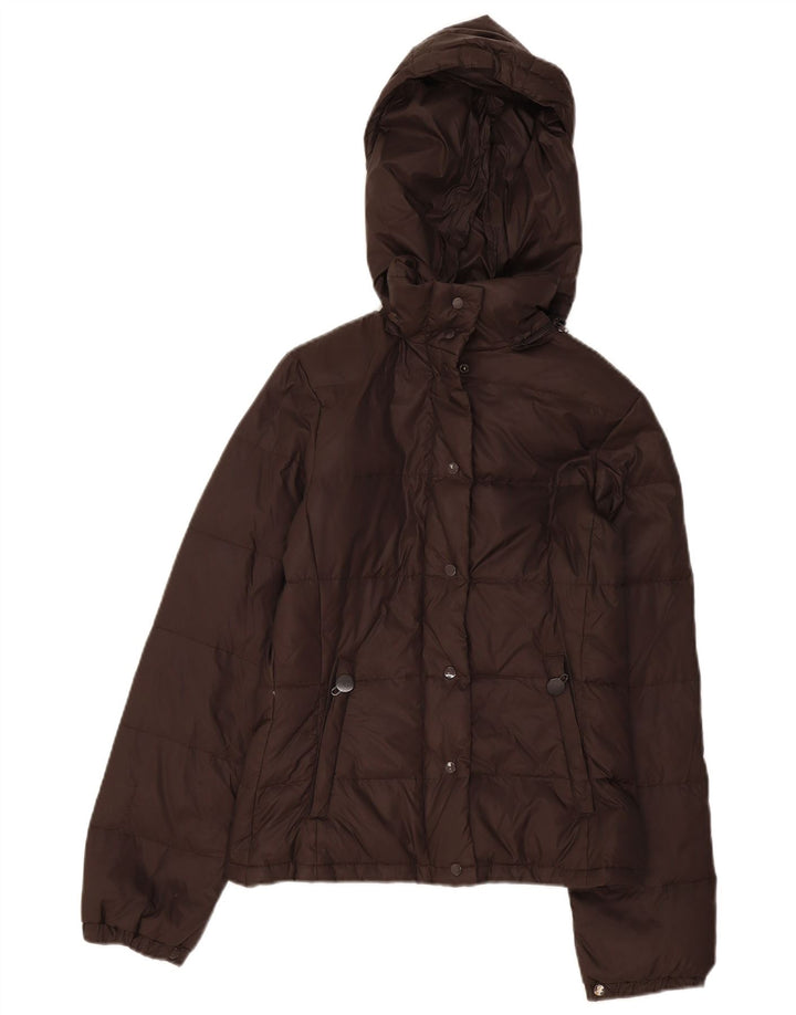 Damska ocieplana kurtka z kapturem Benetton IT 40 Small Brown Poliamid