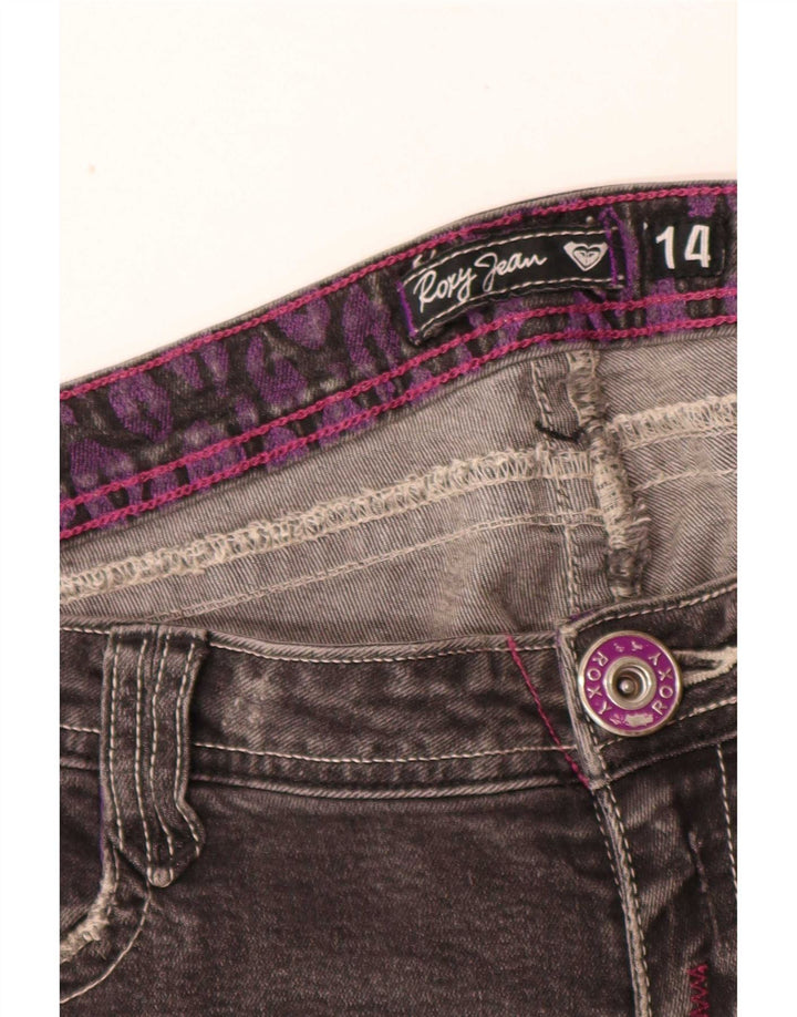 Damskie jeansy Roxy Graphic Slim W32 L32 Szara bawełna