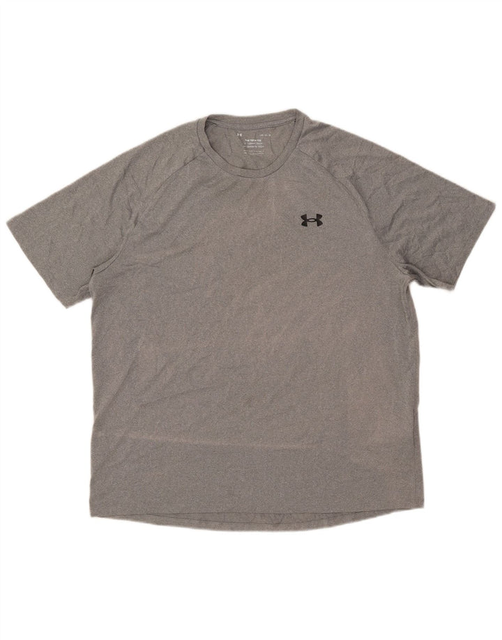 Męski T-shirt Under Armour, duży, szary, nakrapiany poliester