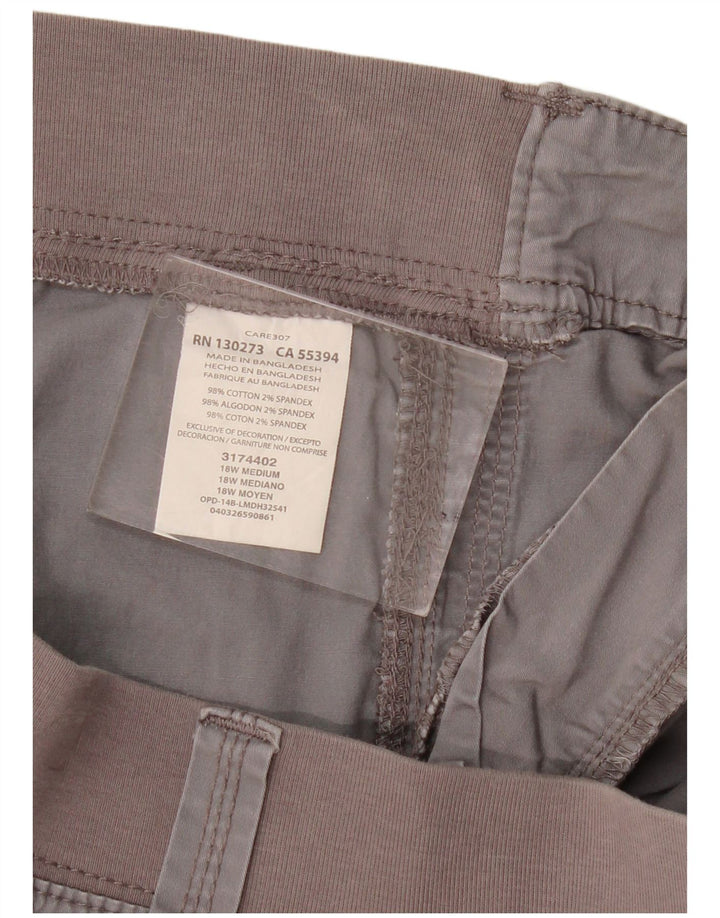 Damskie spodenki cargo Lee Easy Fit US 18 2XL W40 Szara bawełna