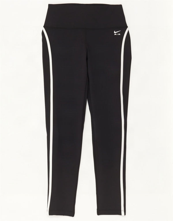 Damskie legginsy Nike Dri Fit Graphic Crop UK 12, średni czarny poliester
