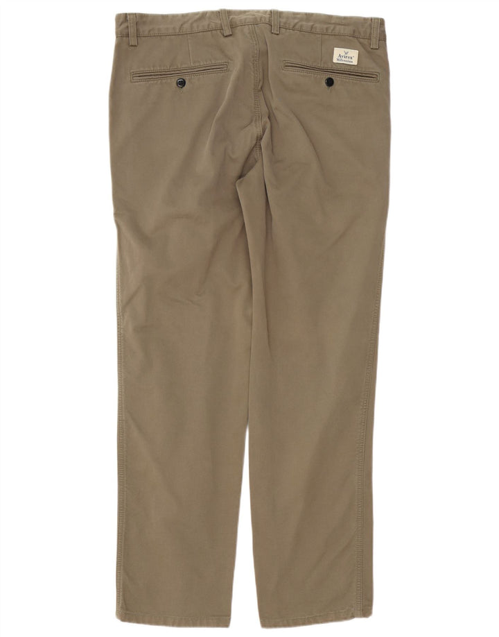 Męskie proste spodnie Chino Avirex W36 L32 Khaki Cotton