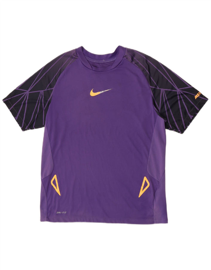 Męska koszulka Nike Dri Fit, poliestrowa koszulka w kolorze średniofioletowym