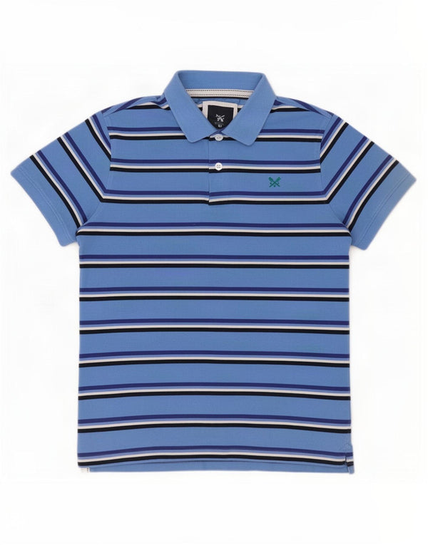 Crew Clothing Męska koszulka polo Średnio niebieska bawełniana w paski