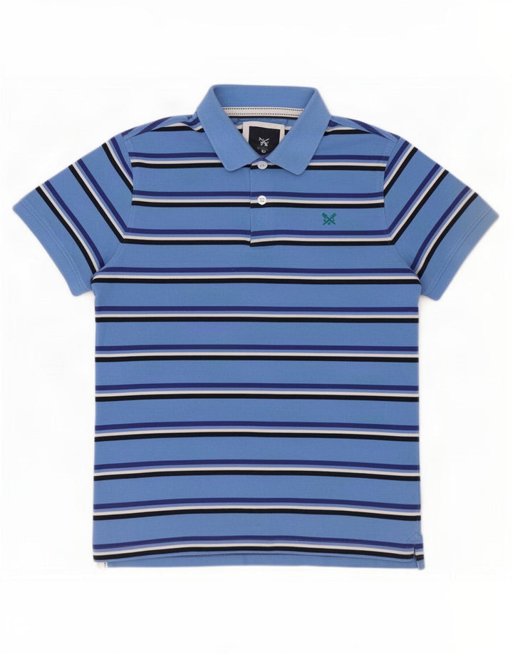 Crew Clothing Męska koszulka polo Średnio niebieska bawełniana w paski
