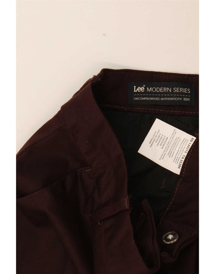 Damskie spodnie chino Lee Modern Series Curvy US 8 Medium W30 L31 brązowe
