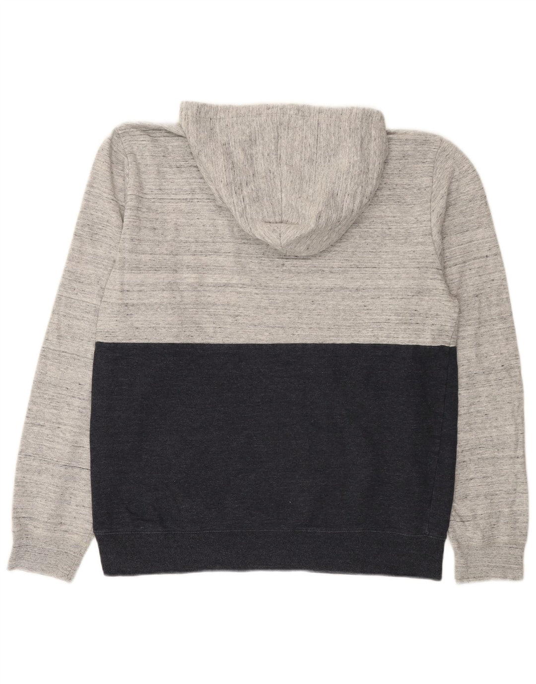 Męski sweter z kapturem Volcom z grafiką, duży, szary, bawełniany z blokami kolorów