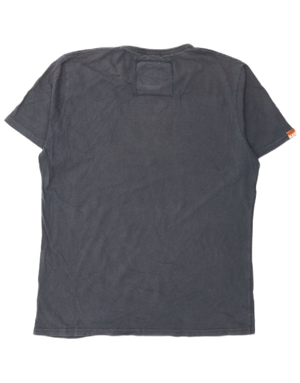 Męski T-shirt Superdry z grafiką, 2XL, granatowa, bawełniana