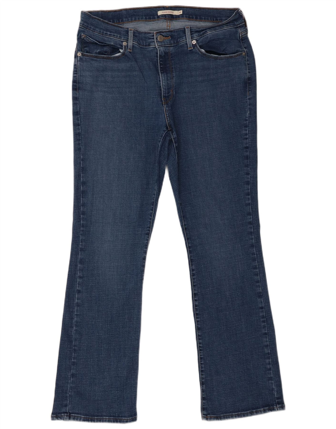 Damskie klasyczne dżinsy Levi's Bootcut US 14 XL W32 L32 Niebieska bawełna