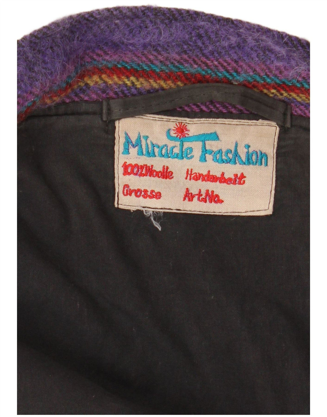 Vintage męski budrysówka UK 40 w duże fioletowe paski