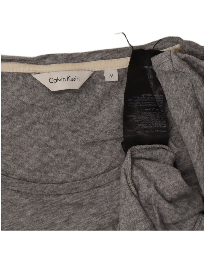 Męski T-shirt CALVIN KLEIN z grafiką, średnioszary, bawełniany w cętki