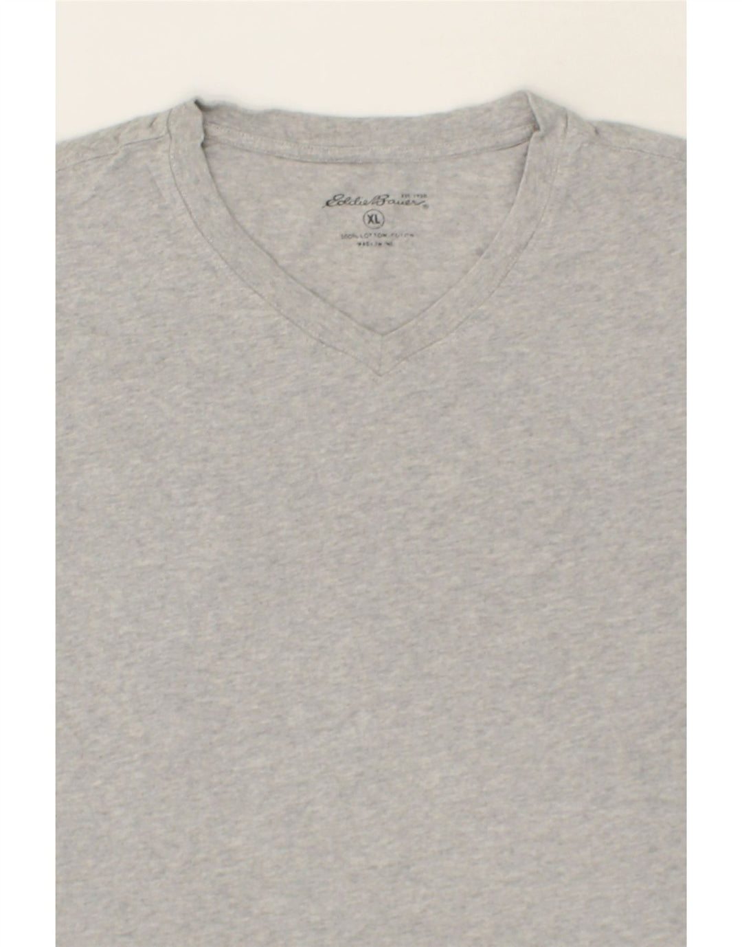 EDDIE BAUER Mens T-Shirt Top XL Grey Cotton Vintage Eddie Bauer and Second-Hand Eddie Bauer from Messina Hembry 