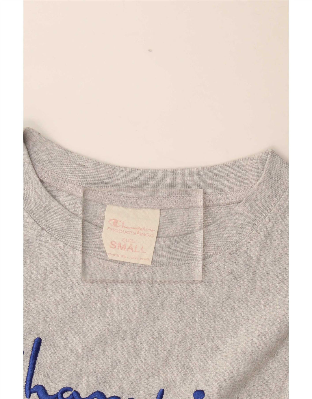 Męski T-shirt Champion z grafiką, mały, szary nakrapiany