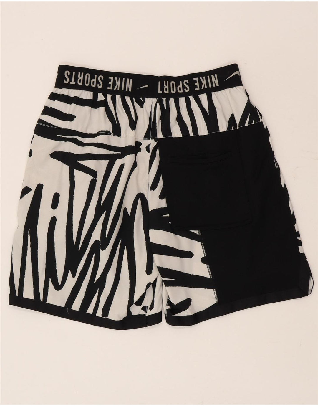Męskie spodenki kąpielowe Nike z grafiką, małe, białe, poliestrowe