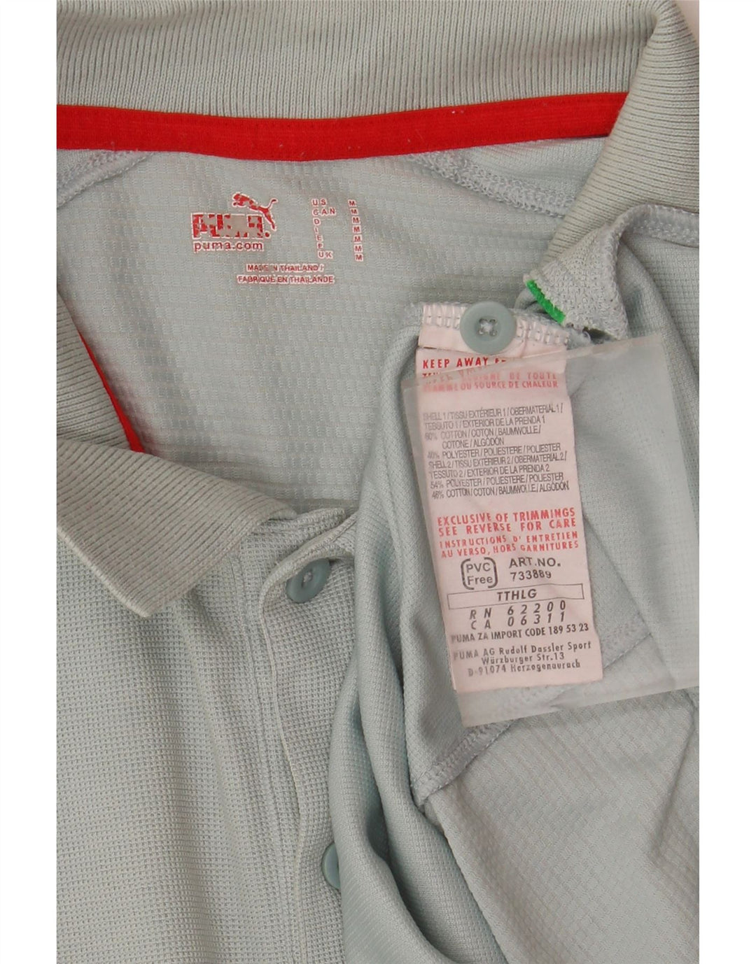 Męska koszulka polo Puma Italia z grafiką, średnia niebieska, bawełniana