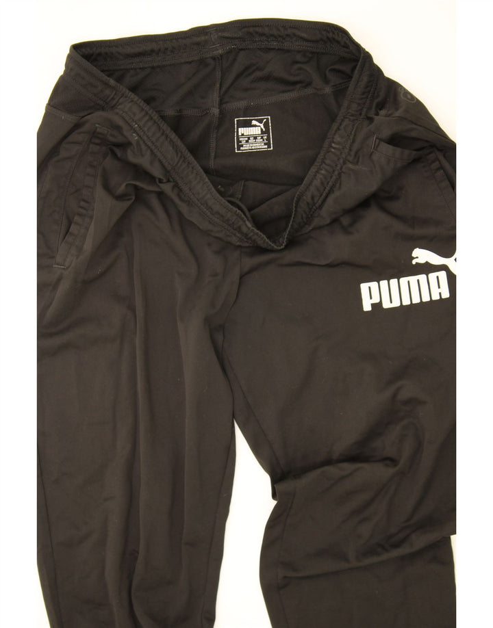 PUMA Mens Graphic Tracksuit Trousers Large Black Polyester Vintage Puma and Second-Hand Puma from Messina Hembry 
