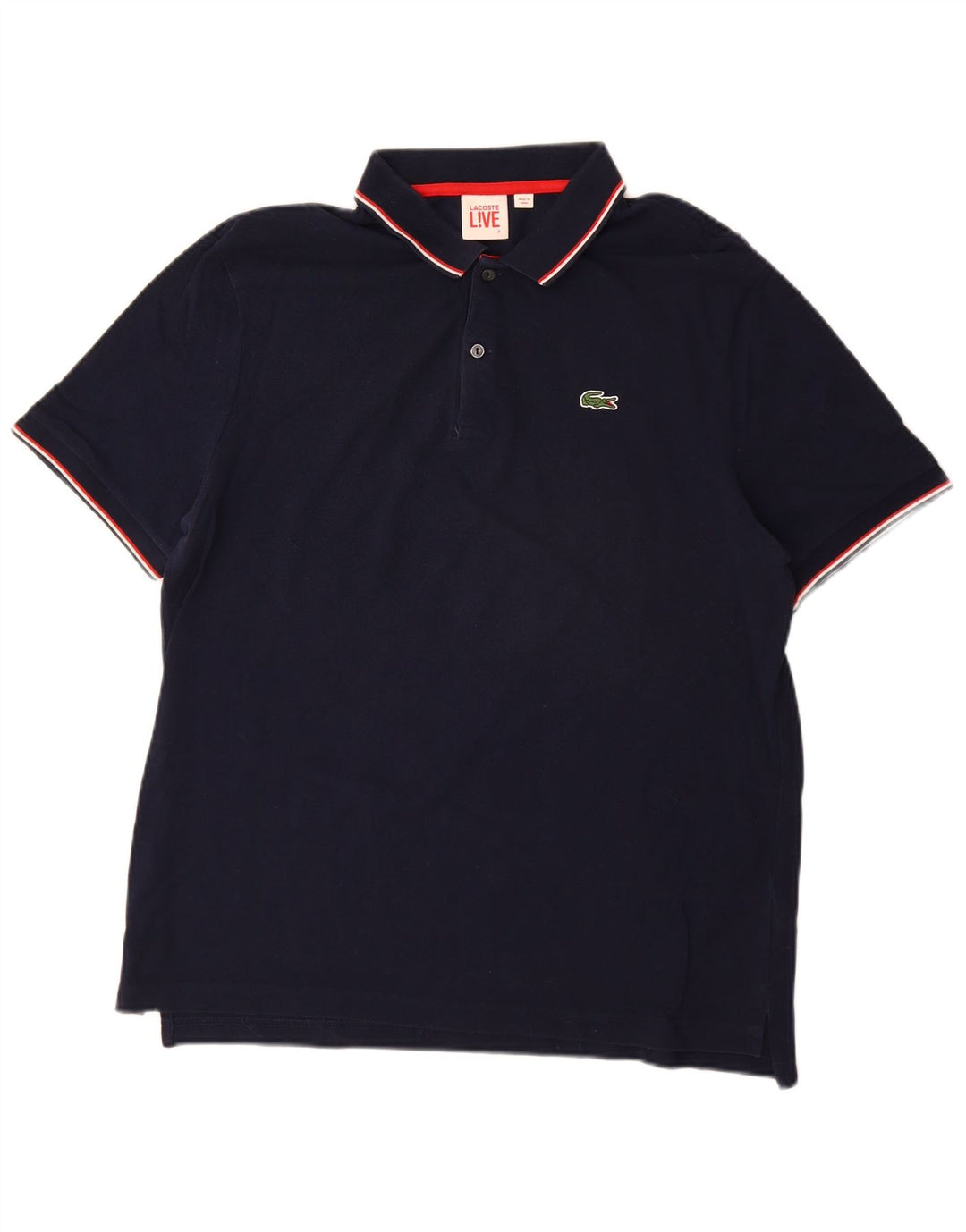 Męska koszulka polo Lacoste, rozmiar 7, 2XL, granatowa, bawełniana