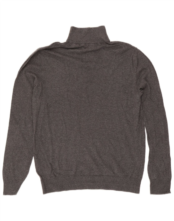Męski sweter Jack & Jones z zamkiem błyskawicznym, średnioszary, bawełniany