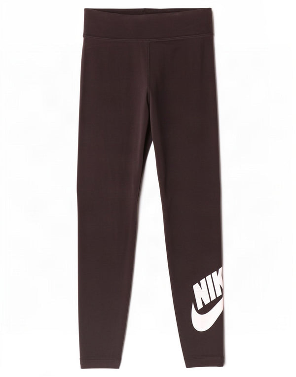 Damskie legginsy Nike Graphic UK 8, małe, czarne, poliestrowe