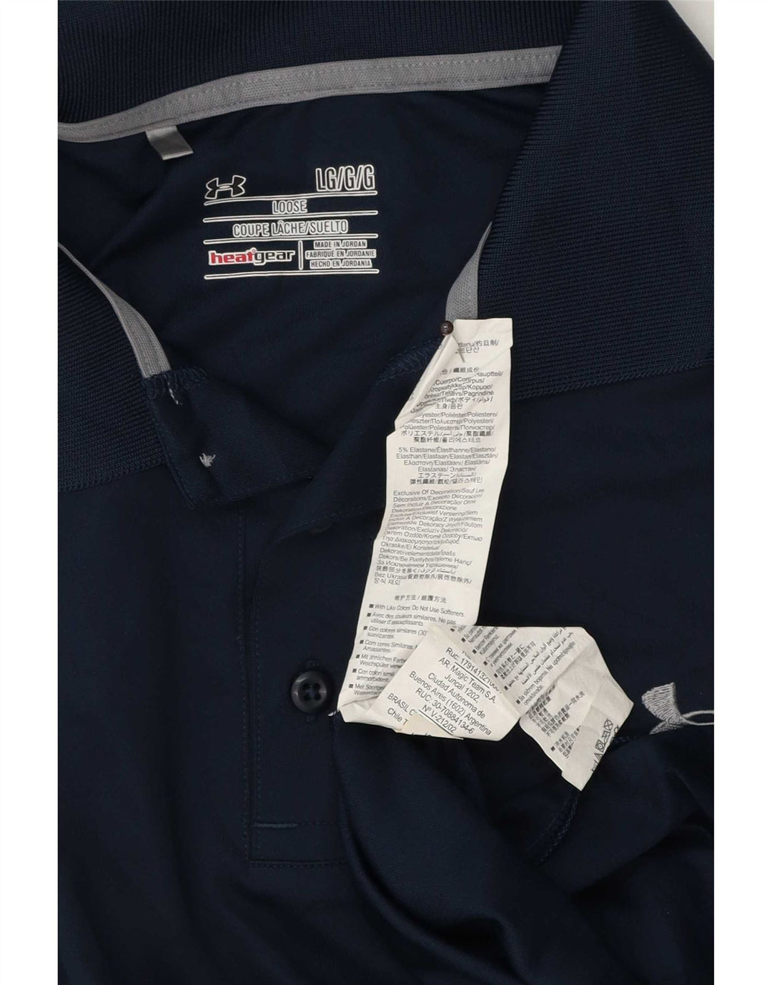Męska koszulka polo Under Armour Heat Gear, duża, granatowa, z poliestru