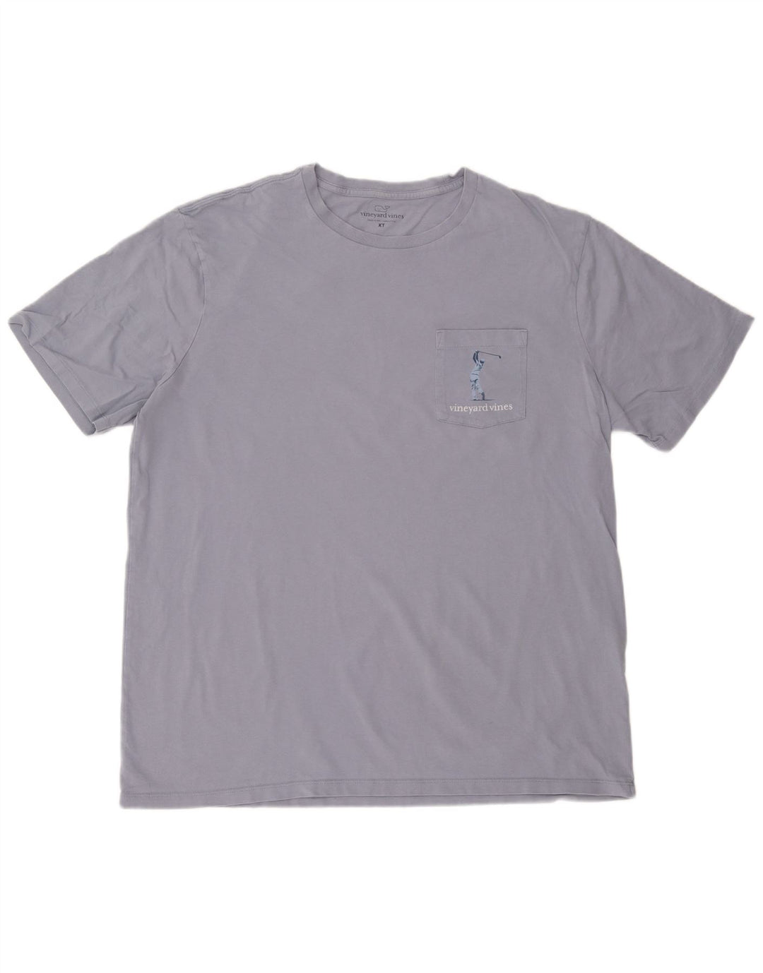 Męska koszulka z grafiką Vineyard Vines, top XL, fioletowa bawełna