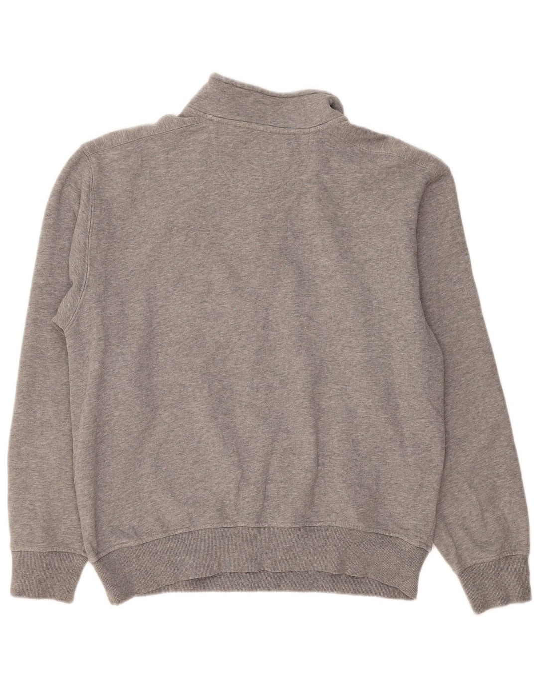 Izod Męski sweter z zamkiem błyskawicznym, duży, szary, z bawełny w plamki