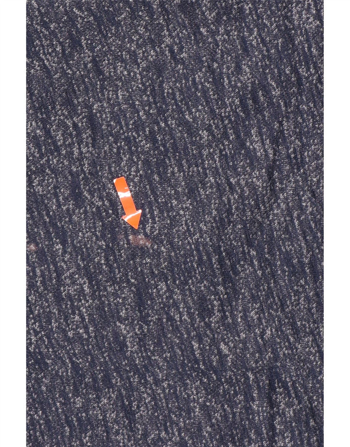 Męski sweter z krótkim rękawem ADIDAS, duży, granatowy, bawełniany w cętki