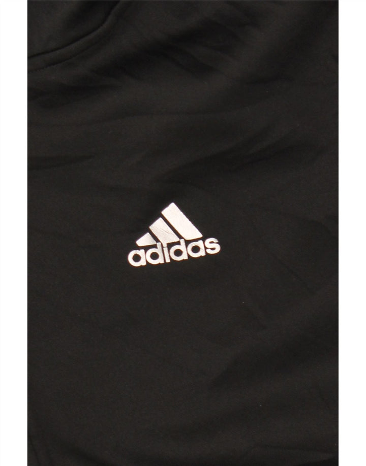 Męski sweter Adidas Climalite Zip z kapturem i średnim czarnym kolorem