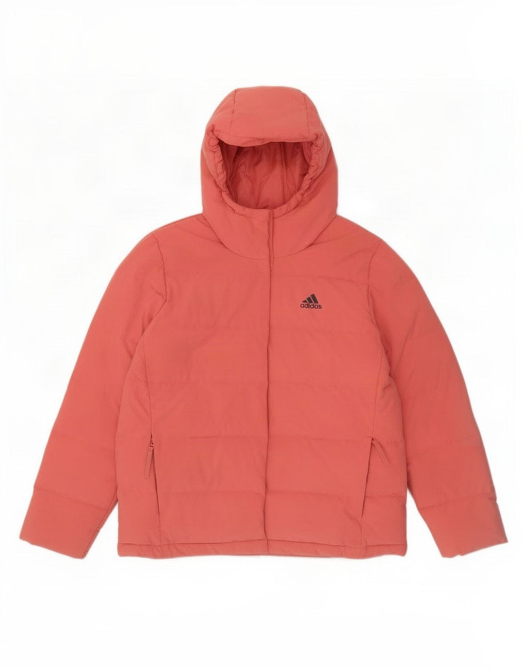 Damska wyściełana kurtka z kapturem Adidas UK 12/14 Średni różowy poliester