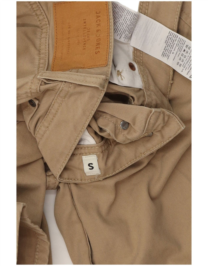 Męskie spodenki codzienne Jack & Jones, małe W29, beżowa bawełna