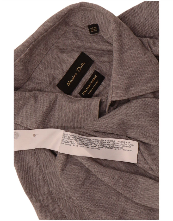 Koszula męska Massimo Dutti 2XL, szara, bawełniana