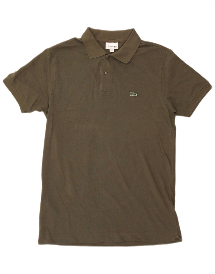 Męska koszulka polo LACOSTE o klasycznym kroju, średnia, bawełniana khaki