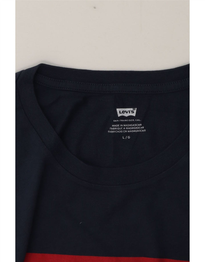 Męski T-shirt z grafiką Levi's, duży, granatowy