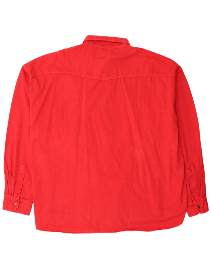 Vintage męska koszula dżinsowa 3XL czerwona