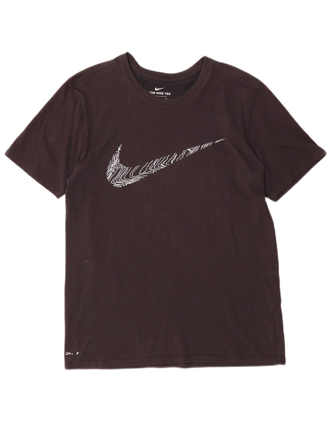 Męski T-shirt NIKE o sportowym kroju z grafiką, średni czarny
